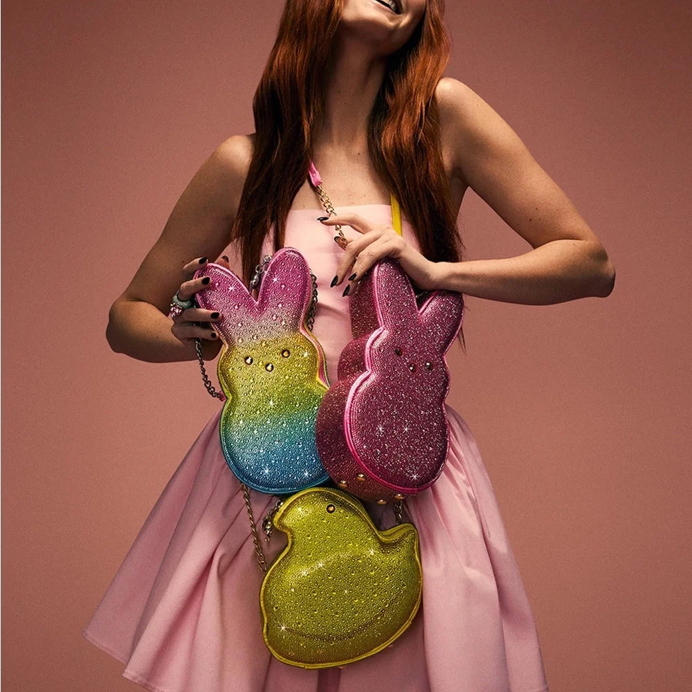 PEEPS® RHINESTONE BUNNY CROSSBODY RAINBOW - Picture 9 of 9